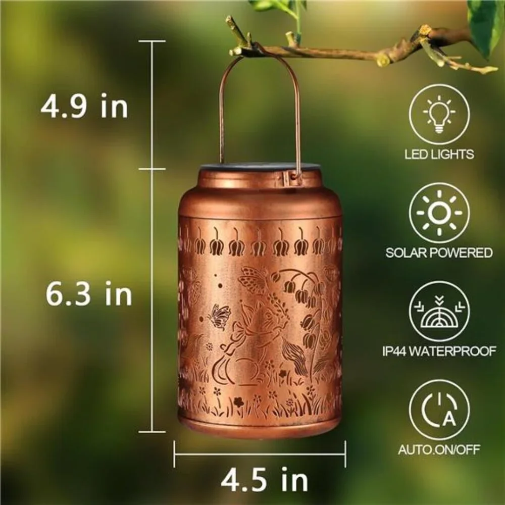 New Solar Lanterns Outdoor Waterproof Hummingbird Garden Decor Christmas Gifts